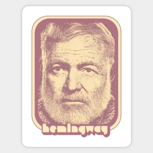 Ernest Hemingway // Retro Aesthetic Fan Art Gift Sticker